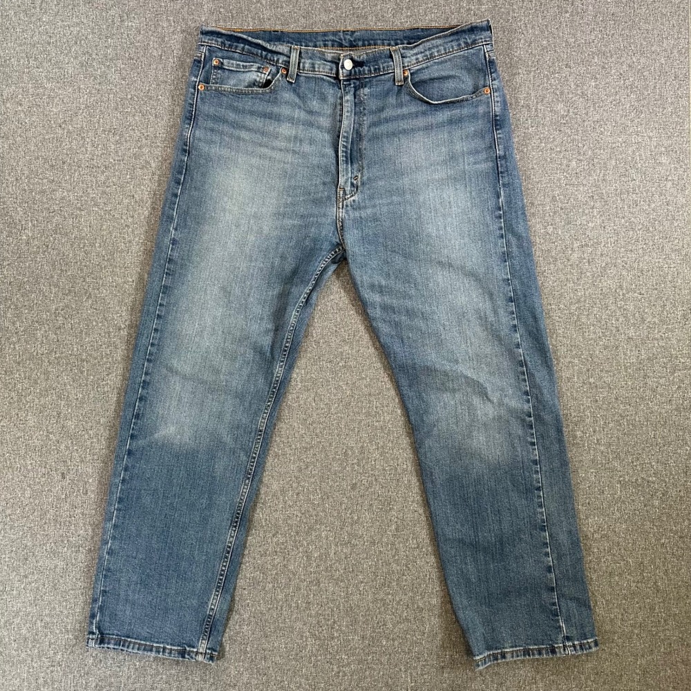 Levi's Jeans Mens 40x30 505 Regular Fit Blue Stretch Denim